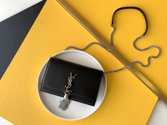 매체 케이트 술 빨간 YSL 생 로랑 볼크 지퍼 폐쇄부