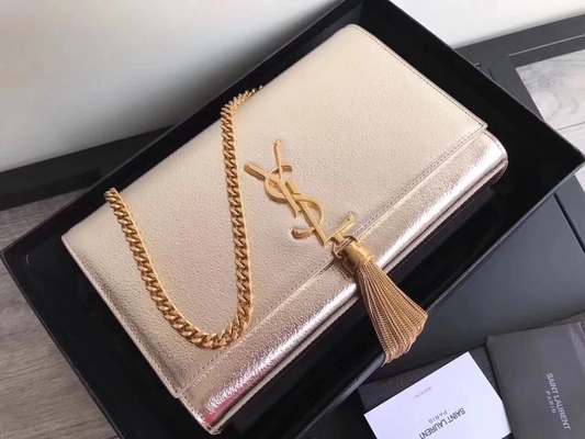 지퍼 폐쇄부 은과 조정 가능한 스트랩 폴리에스테르 생 로랑 YSL 볼크 가방