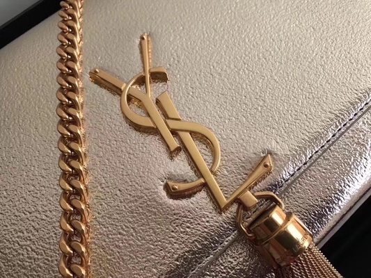 지퍼 폐쇄부 은과 조정 가능한 스트랩 폴리에스테르 생 로랑 YSL 볼크 가방