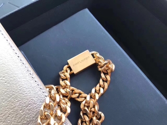 지퍼 폐쇄부 은과 조정 가능한 스트랩 폴리에스테르 생 로랑 YSL 볼크 가방