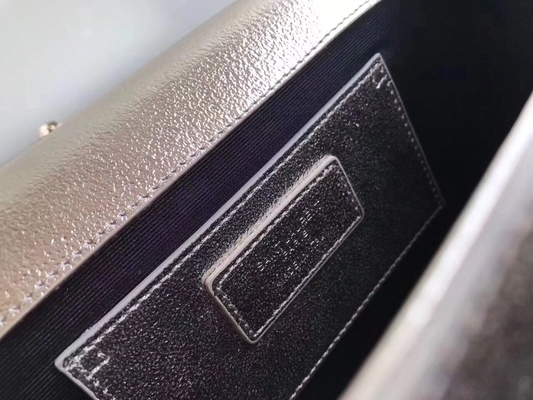 지퍼 폐쇄부 은과 조정 가능한 스트랩 폴리에스테르 생 로랑 YSL 볼크 가방