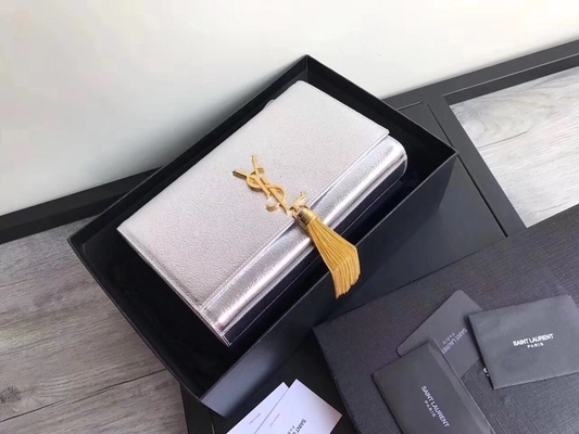 지퍼 폐쇄부 은과 조정 가능한 스트랩 폴리에스테르 생 로랑 YSL 볼크 가방